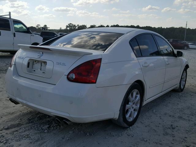 1N4BA41E27C847415 - 2007 NISSAN MAXIMA SE WHITE photo 4