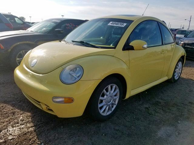 3VWCK21CX4M403074 - 2004 VOLKSWAGEN NEW BEETLE Sarı foto 2