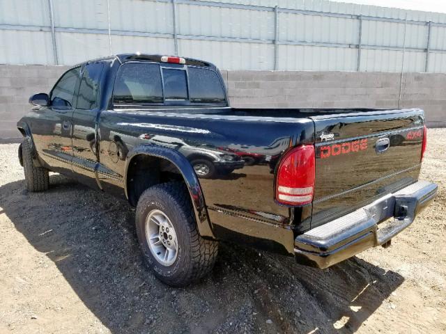 1B7GG23Y1VS242508 - 1997 DODGE DAKOTA BLACK photo 3