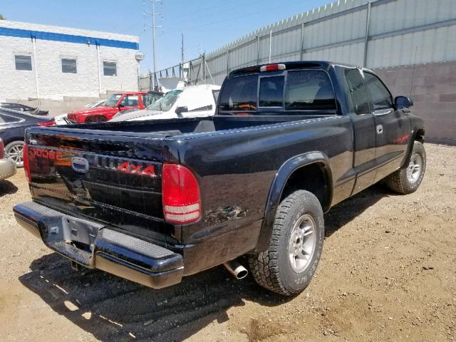 1B7GG23Y1VS242508 - 1997 DODGE DAKOTA BLACK photo 4