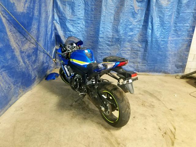 JS1GR7MA8H2101670 - 2017 SUZUKI GSX-R750 BLUE photo 3