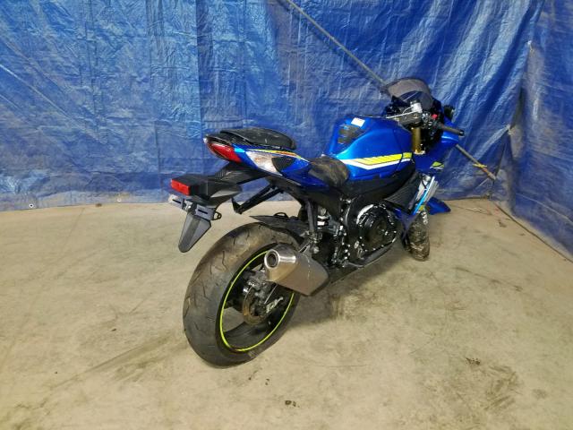 JS1GR7MA8H2101670 - 2017 SUZUKI GSX-R750 BLUE photo 4