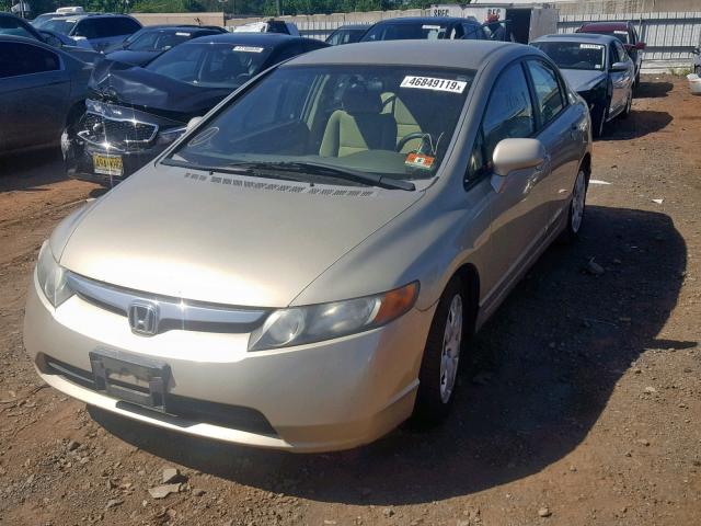 1HGFA16557L118149 - 2007 HONDA CIVIC LX GOLD photo 2