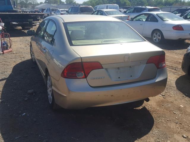 1HGFA16557L118149 - 2007 HONDA CIVIC LX GOLD photo 3