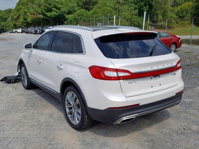 2LMTJ8LP6GBL55099 - 2016 LINCOLN MKX RESERV WHITE photo 3