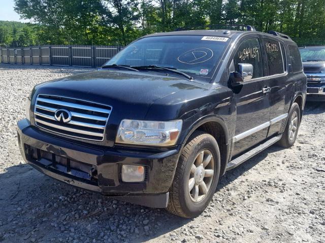 5N3AA08C86N805288 - 2006 INFINITI QX56 BLACK photo 2