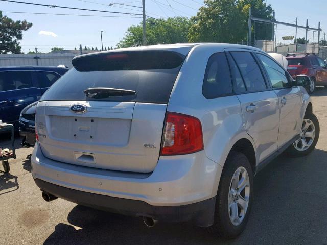 2FMDK3JC8CBA04625 - 2012 FORD EDGE SEL SILVER photo 4