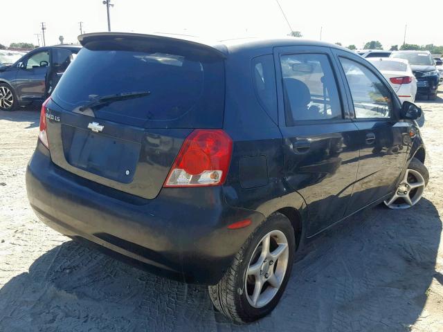 KL1TJ62654B251869 - 2004 CHEVROLET AVEO LS BLACK photo 4