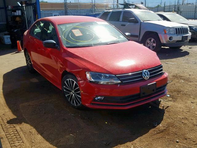 3VWD17AJ3GM303731 - 2016 VOLKSWAGEN JETTA SPOR RED photo 1