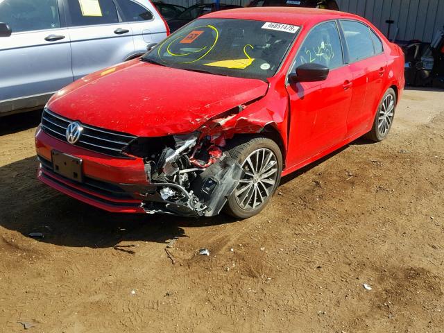 3VWD17AJ3GM303731 - 2016 VOLKSWAGEN JETTA SPOR RED photo 2