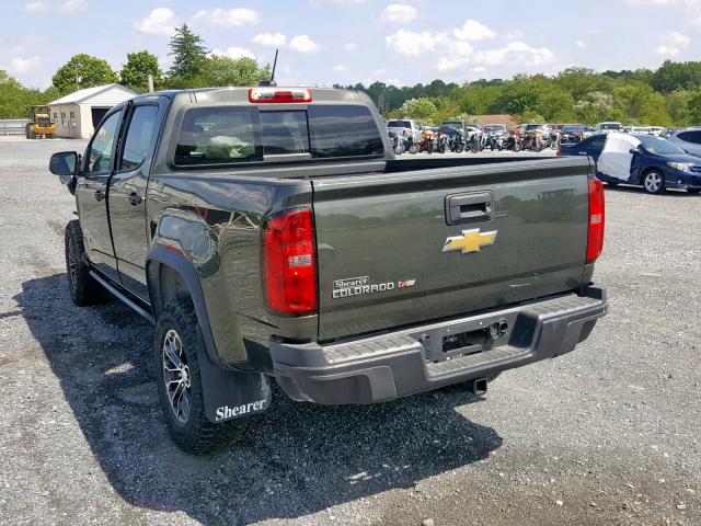 1GCGTEEN6J1103958 - 2018 CHEVROLET COLORADO Z GREEN photo 3