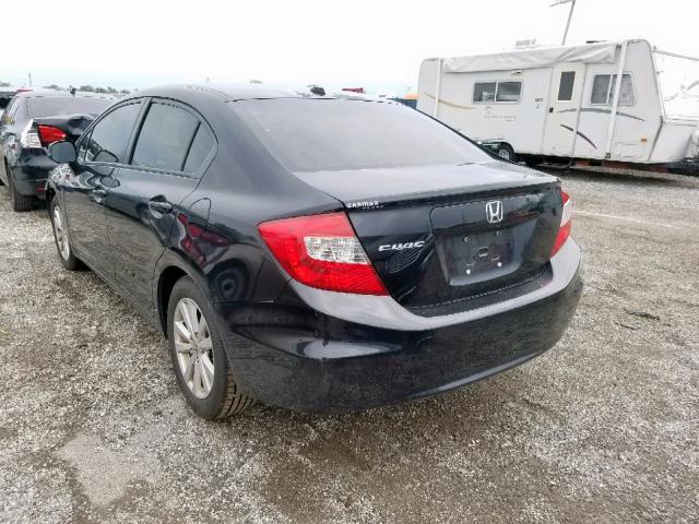 2HGFB2F95CH536773 - 2012 HONDA CIVIC EXL 黑色 照片 3