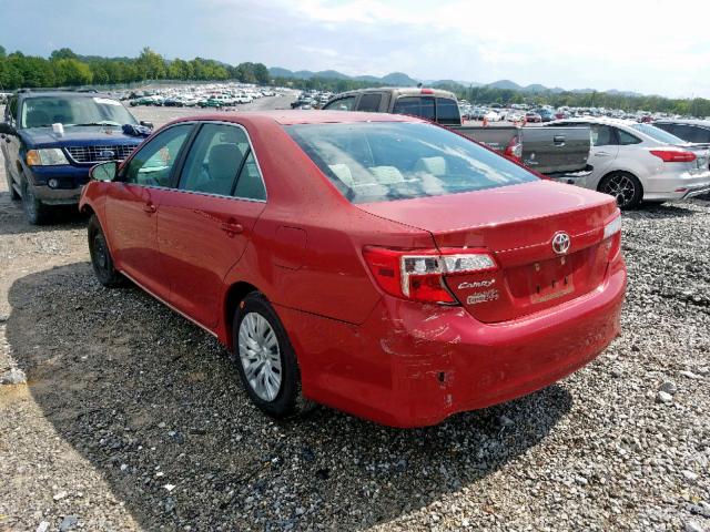 4T1BF1FK2CU519369 - 2012 TOYOTA CAMRY BASE RED photo 3