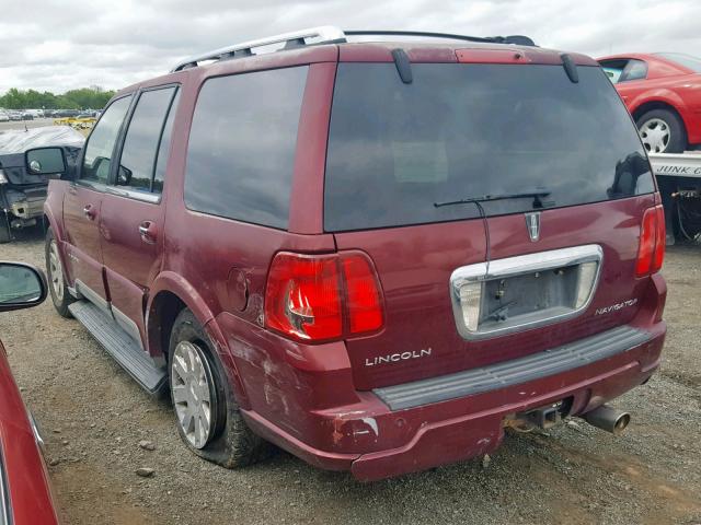 5LMFU28R14LJ26684 - 2004 LINCOLN NAVIGATOR RED photo 3