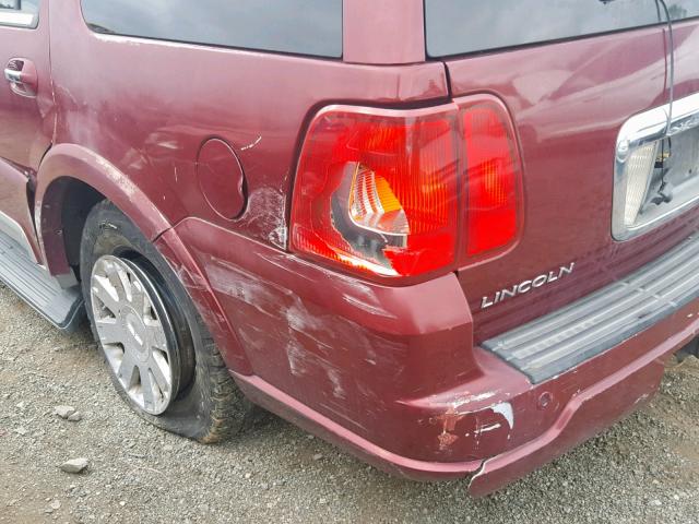 5LMFU28R14LJ26684 - 2004 LINCOLN NAVIGATOR RED photo 9