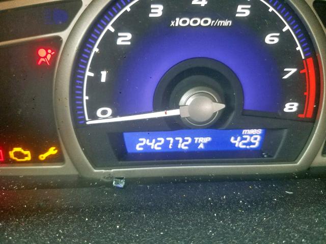 1HGFA16929L003319 - 2009 HONDA CIVIC EXL 黑色 照片 8