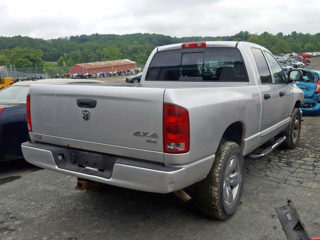 1D7HU18D45S280785 - 2005 DODGE RAM 1500 S SILVER photo 4