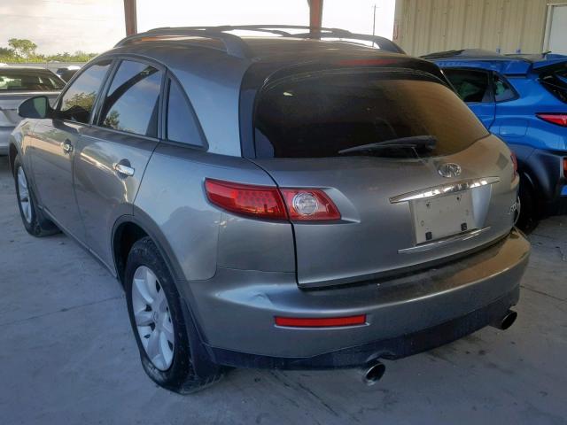 JNRAS08U95X107973 - 2005 INFINITI FX35 GRAY photo 3