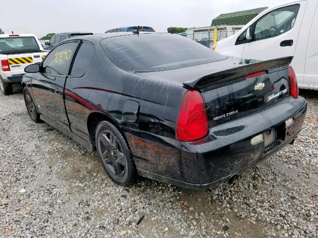 2G1WL15CX79115305 - 2007 CHEVROLET MONTE CARL BLACK photo 3