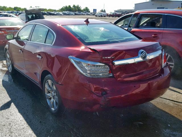 1G4GC5EG0AF174041 - 2010 BUICK LACROSSE C RED photo 3