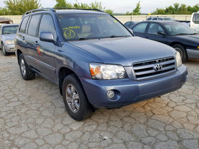 JTEEP21A170191485 - 2007 TOYOTA HIGHLANDER BLUE photo 1