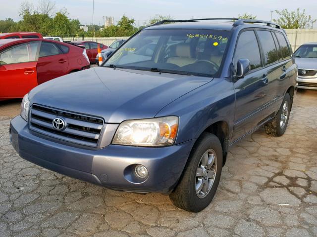 JTEEP21A170191485 - 2007 TOYOTA HIGHLANDER BLUE photo 2