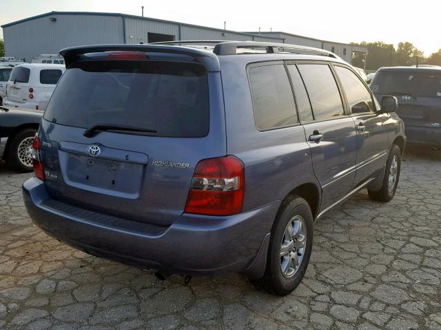 JTEEP21A170191485 - 2007 TOYOTA HIGHLANDER BLUE photo 4