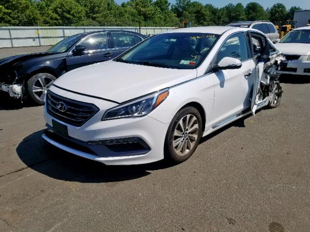 5NPE34AF8HH554215 - 2017 HYUNDAI SONATA SPO WHITE photo 2