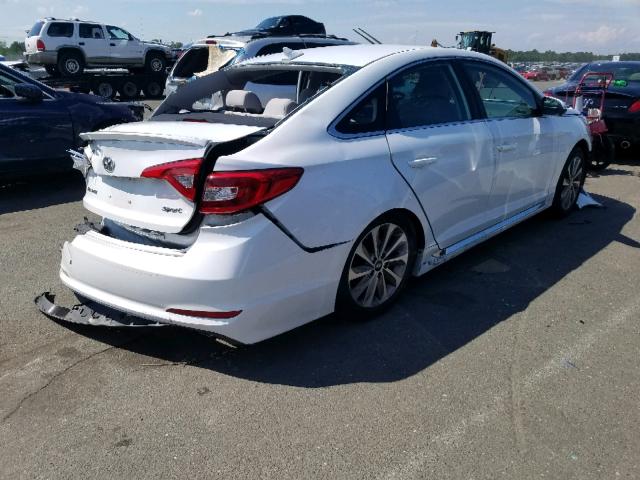 5NPE34AF8HH554215 - 2017 HYUNDAI SONATA SPO WHITE photo 4