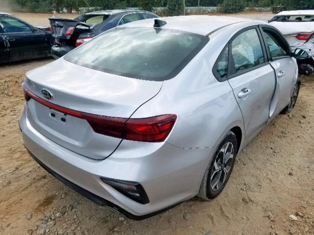 3KPF24AD5KE096571 - 2019 KIA FORTE FE SILVER photo 4