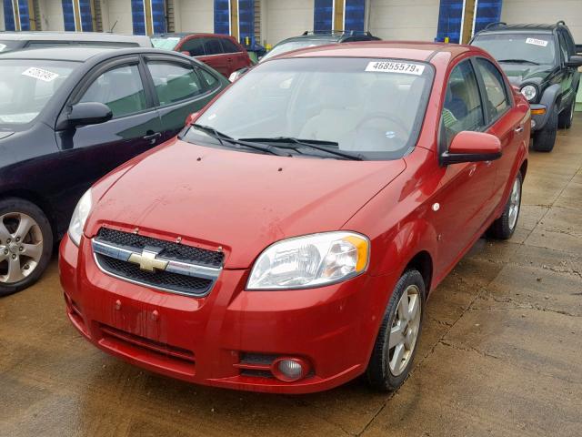 KL1TG56638B132212 - 2008 CHEVROLET AVEO LT RED photo 2