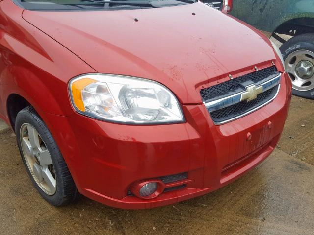 KL1TG56638B132212 - 2008 CHEVROLET AVEO LT RED photo 9