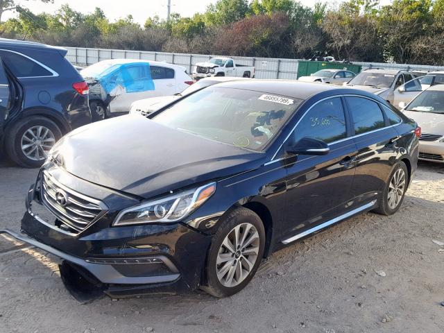 5NPE34AF9HH556359 - 2017 HYUNDAI SONATA SPO BLACK photo 2