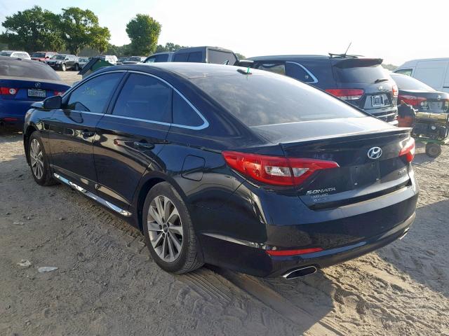 5NPE34AF9HH556359 - 2017 HYUNDAI SONATA SPO BLACK photo 3