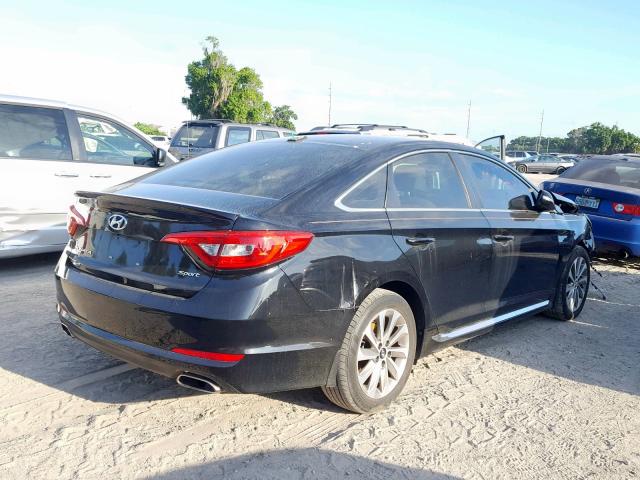 5NPE34AF9HH556359 - 2017 HYUNDAI SONATA SPO BLACK photo 4