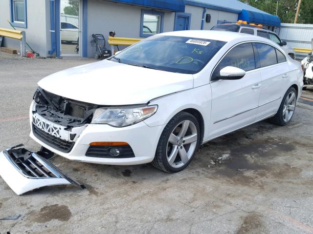 WVWHN7AN6CE545389 - 2012 VOLKSWAGEN CC LUXURY WHITE photo 2