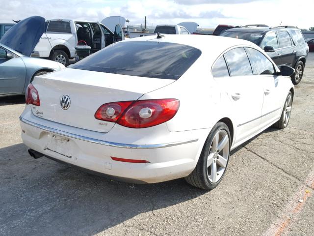 WVWHN7AN6CE545389 - 2012 VOLKSWAGEN CC LUXURY WHITE photo 4