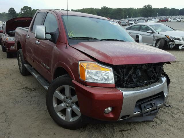 1N6AA0ED7FN513252 - 2015 NISSAN TITAN S RED photo 1