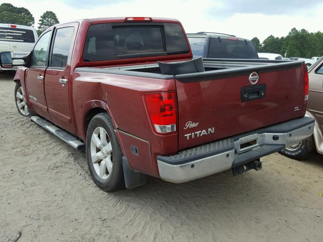 1N6AA0ED7FN513252 - 2015 NISSAN TITAN S RED photo 3