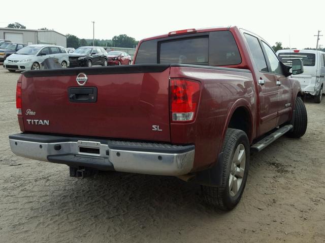 1N6AA0ED7FN513252 - 2015 NISSAN TITAN S RED photo 4