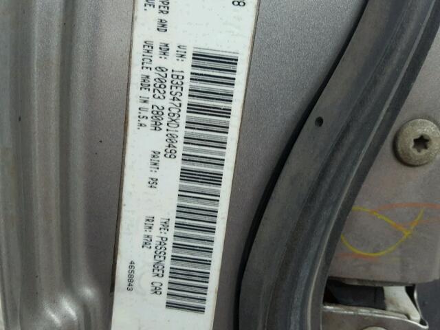 1B3ES47C6XD100499 - 1999 DODGE NEON HIGHL SILVER photo 10