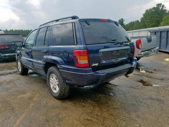 1J4GX48S24C197369 - 2004 JEEP GRAND CHER BLUE photo 3