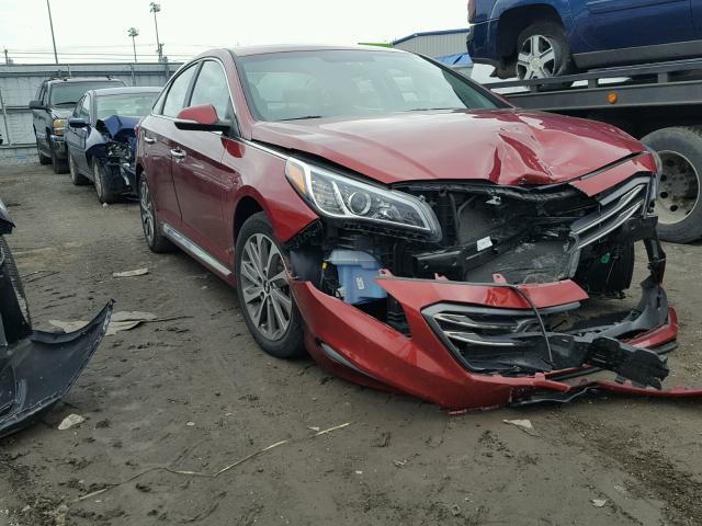 5NPE34AF6FH090712 - 2015 HYUNDAI SONATA SPO RED photo 1