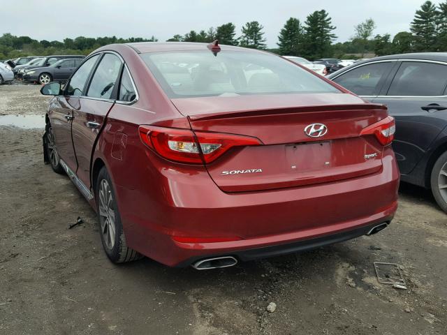 5NPE34AF6FH090712 - 2015 HYUNDAI SONATA SPO RED photo 3