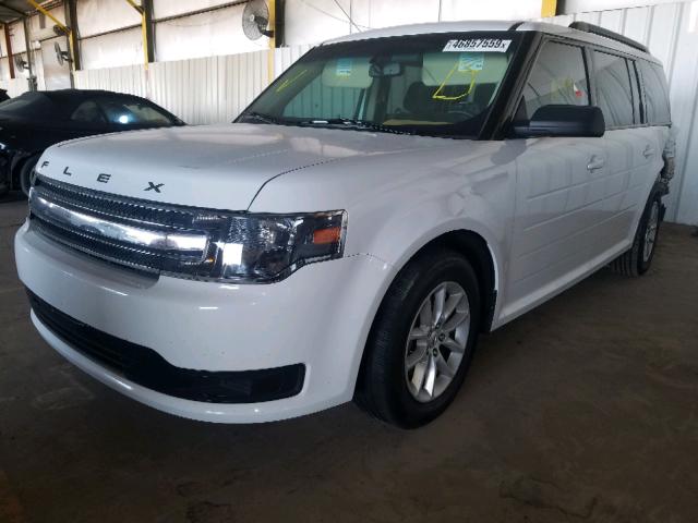 2FMGK5B80JBA00875 - 2018 FORD FLEX SE WHITE photo 2