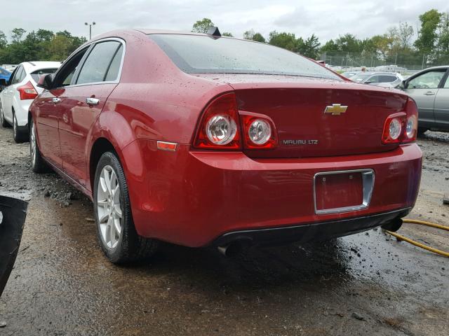 1G1ZG5E79CF327383 - 2012 CHEVROLET MALIBU LTZ წითელი ფოტო 3
