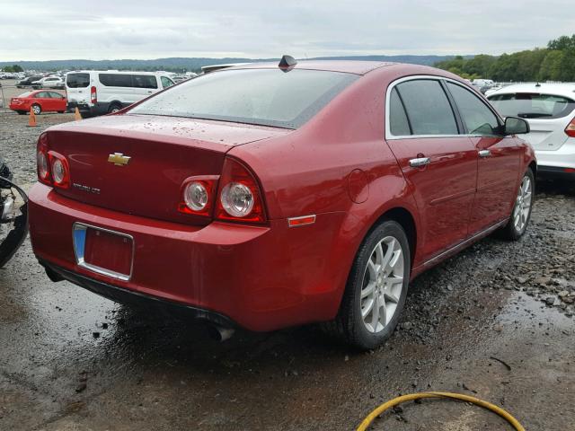 1G1ZG5E79CF327383 - 2012 CHEVROLET MALIBU LTZ წითელი ფოტო 4
