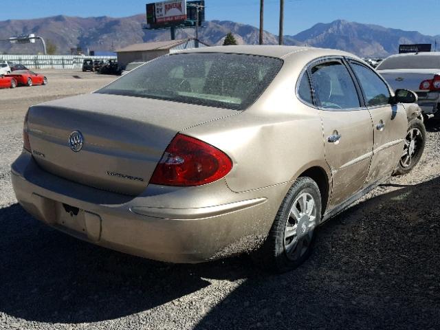 2G4WC532251283763 - 2005 BUICK LACROSSE C GOLD photo 4