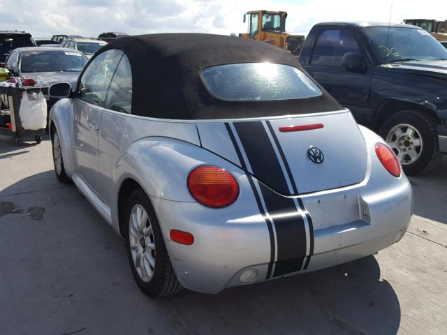 3VWCM31Y55M316664 - 2005 VOLKSWAGEN NEW BEETLE ვერცხლისფერი ფოტო 3