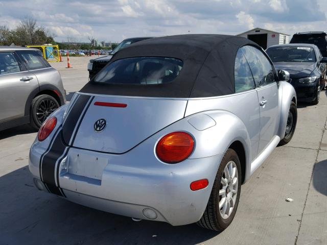 3VWCM31Y55M316664 - 2005 VOLKSWAGEN NEW BEETLE ვერცხლისფერი ფოტო 4